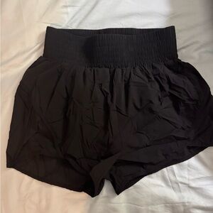 Black athletic shorts